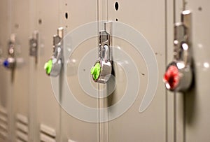 Padlock Security on a School Locker