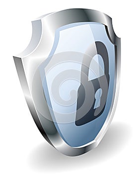 Padlock shield security concept