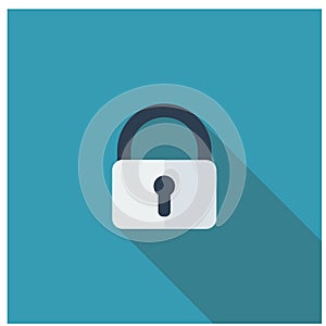 Padlock simple modern flat icons vector collection of business