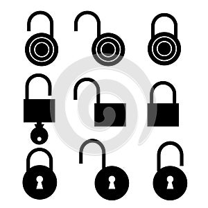 Padlock symbol set