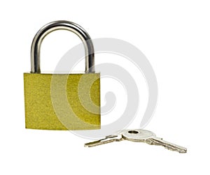 Padlock with two keys