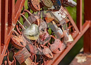 Padlock, which symbolically embodies the feelings of lovers and newlyweds to each other and acts as a pledge of their loyalty