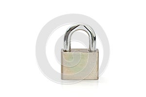 Padlock on white