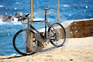 Padlocked bicycle