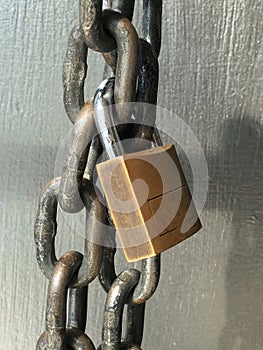 Padlocked chain