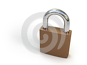 Padlocks isolated on a white background