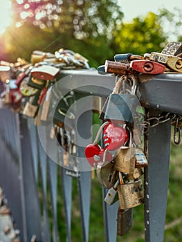 Padlocks, a symbol of love.