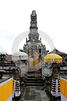 Padmasana tower of Pura Jagatnatha in Bali. Taken in January 2022