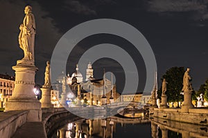 Padova square at night