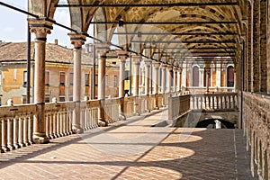 Padova terrace of a medieval town - palazzo della ragione