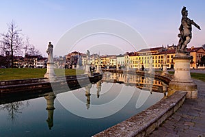 Padua prato della valle at sunset photo