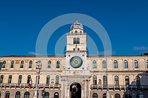 Padua - View on the astronomical clock tower on Piazza dei Signori in Padua, Veneto, Italy