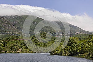 Padula lake near the mountain village Oletta in the Nebbio region, Northern Corsica, France photo