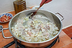 paella in the making at home