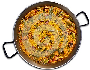 Paella from Spain rice recipe from Valencia photo