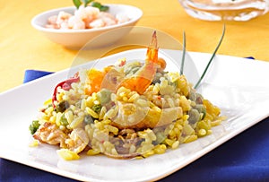 Paella, typical spanish dish