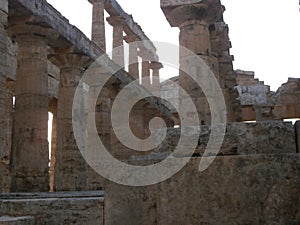 Paestum templi -Hera,Neptune, Athena- in Cilento, South Italy. centuries of Greek domination