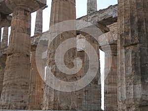 Paestum templi -Hera,Neptune, Athena- in Cilento, South Italy. centuries of Greek domination