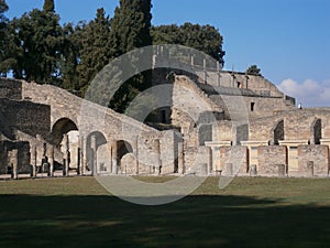 Paestum templi -Hera,Neptune, Athena- in Cilento, South Italy. centuries of Greek domination