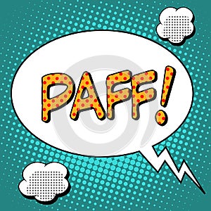 Paff the word comic style