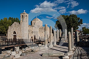 Pafos Ruins ans Old Orthodox Church photo