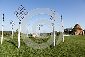 Pagan Altar And Medieval Church