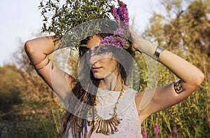 Pagan Gypsy Girl in the forest