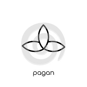 Pagan icon. Trendy modern flat linear vector Pagan icon on white
