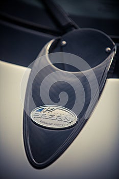 Pagani logo on a sport car