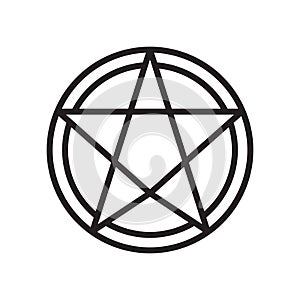 Paganism icon vector sign and symbol isolated on white background, Paganism logo concept