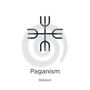 Paganism icon vector. Trendy flat paganism icon from religion collection isolated on white background. Vector illustration can be