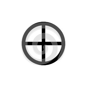 Paganism Sun Cross sign icon. Element of religion sign icon for mobile concept and web apps. Detailed Paganism Sun Cross icon can photo