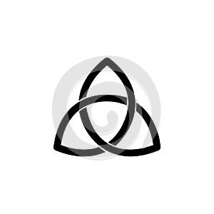 Paganism Triquetra sign icon. Element of religion sign icon for mobile concept and web apps. Detailed Paganism Triquetra icon can