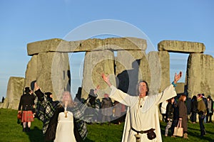 Pagans Mark the Autumn Equinox at Stonehenge