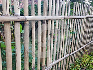 Pagar bamboe sundanese view padise photo