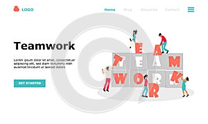 Business Teamwork Vector Illustration Concept , Suitable for web landing page, ui,  mobile app, editorial design, flyer, banner, a