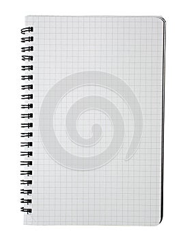 Page background white paper pad book blink spiral notebook binder sheet empty notepad isolated message business office memo note