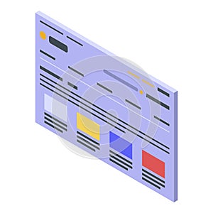 Page for backlink icon, isometric style