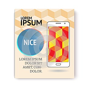 Page or banner design with mobile phone