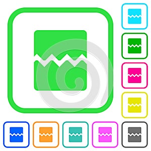 Page break vivid colored flat icons