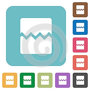 Page break rounded square flat icons