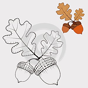 Page for coloring . Nature.Trees .