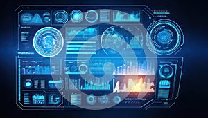 Page of Page Page Digital Dashboard with Glow Page