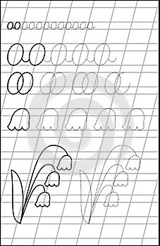 Page with exercises for young children in line.