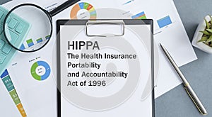 Page with HIPAA The Health Insurance Portability