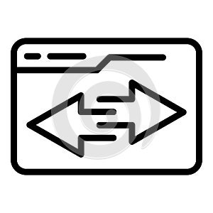 Page internet speed icon, outline style