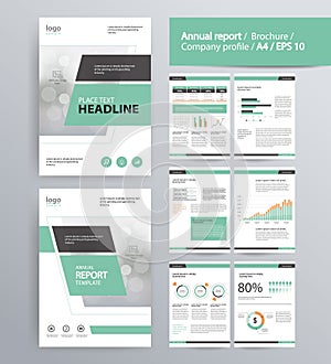 Page layout for company profile, annual report, brochure, and flyer layout template.