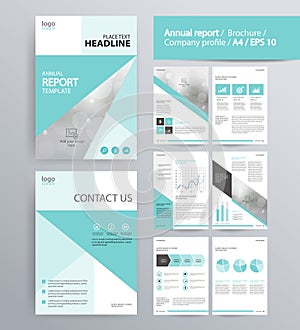 Page layout for company profile, annual report, brochure, and flyer layout template.