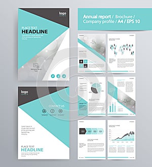 Page layout for company profile, annual report, brochure, and flyer layout template.