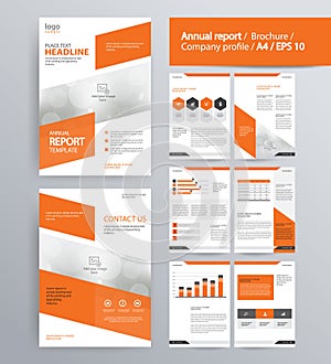 Page layout for company profile, annual report, brochure, and flyer layout template.